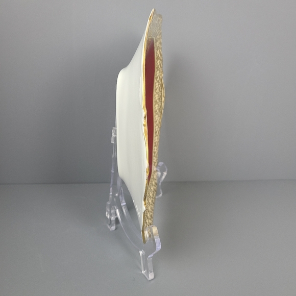 Aynsley Vintage Gold Red White Handled Cake Plate - Picture 2 of 7